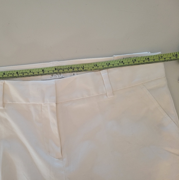 Alfred Sung mid-rise slim cropped pants, Sz8, white - Picture 7 of 9